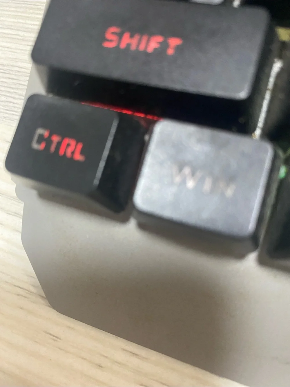 Mechanical Gaming Keyboard Keycap Set - Black with Red Legends